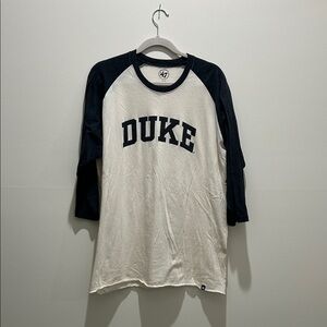 '47 Men's Black and White Duke Raglan Tee